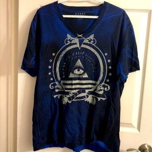 Men’s blue/black guess shirt